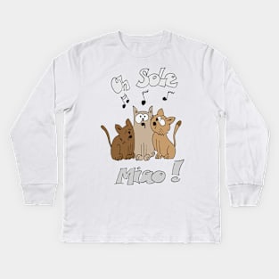 Oh sole miao ! Kids Long Sleeve T-Shirt